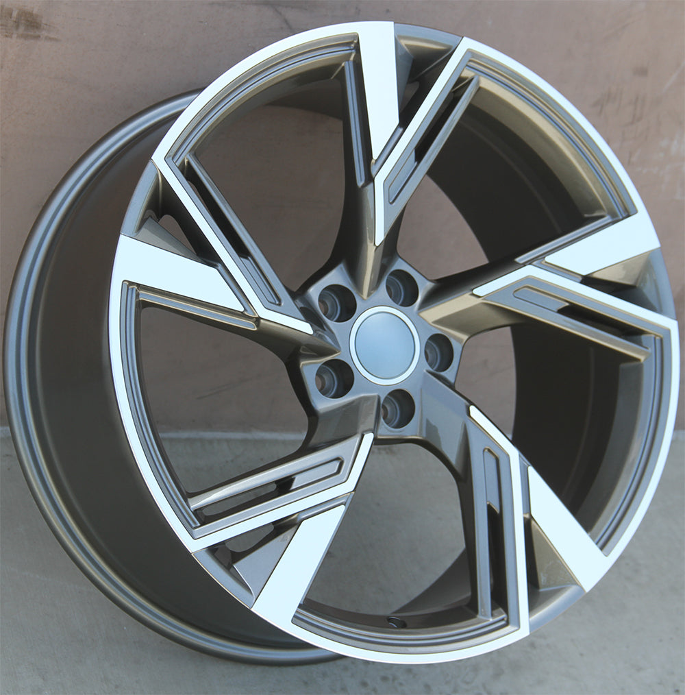 Audi Wheels 5667 19x8 5 5x112 Gunmetal Machined Fit A3 S3 A4 S4 A5 S5