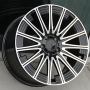 Mercedes Benz Wheels 102 18x8.0/18x9.0 5x112 Gloss Black Machined fit A Class B Class C Class E Class 180 200 220 250 300 350