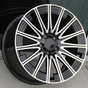 Mercedes Benz Wheels 102 18x8.0/18x9.0 5x112 Gloss Black Machined fit A Class B Class C Class E Class 180 200 220 250 300 350