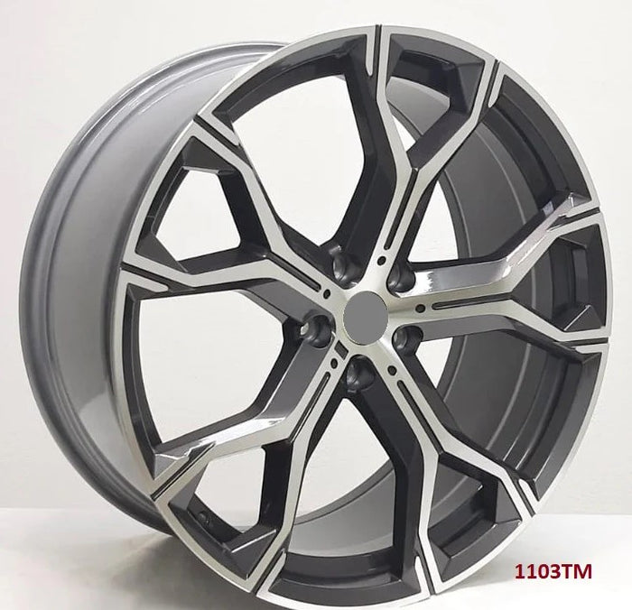 1103 22x9.5/22x1.5 5x120 ET40/35 Gunmetal Machined fit BMW X5 X6 X5M X6M