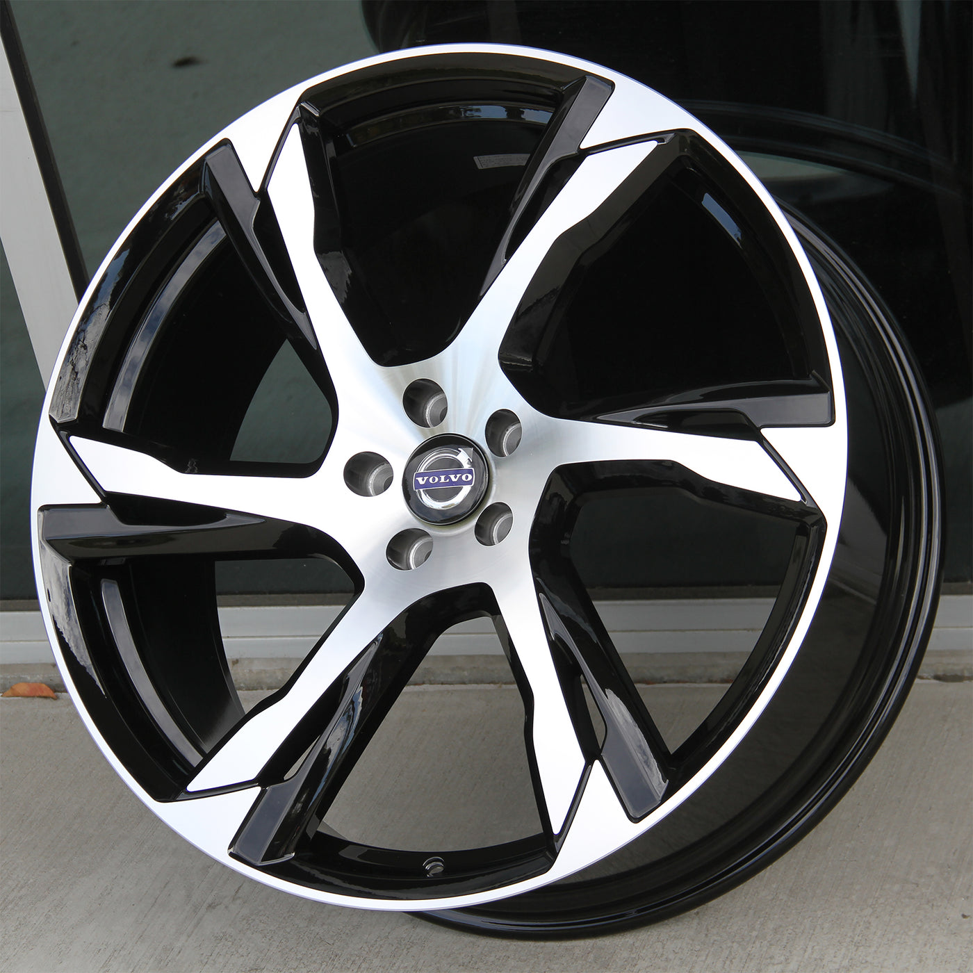Volvo Rims Design Volvo Wheels 1175 22x9.0 5x108 Black Machined fit XC60 XC90 SUV ...