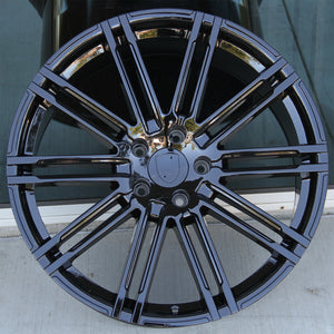 Porsche Wheels 1222 22x10 5x130 Gloss Black fit Cayenne S GTS Turbo