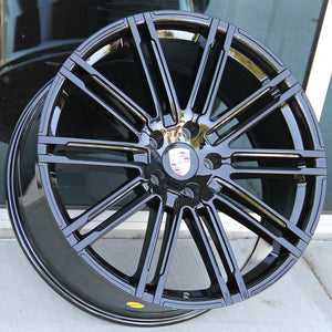 Porsche Wheels 1222 22x10 5x130 Gloss Black fit Cayenne S GTS Turbo