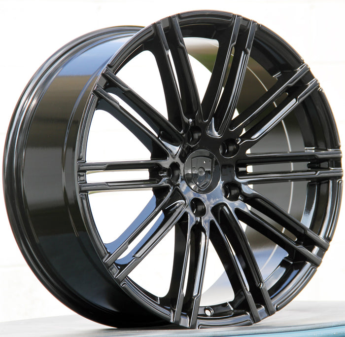 Porsche Wheels 1222 21x9.0/21x10 5x112 Gloss Black fit Macan S GTS Turbo