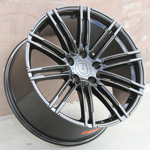 Porsche Wheels 1222 21x9.0/21x10 5x112 Gloss Black fit Macan S GTS Turbo