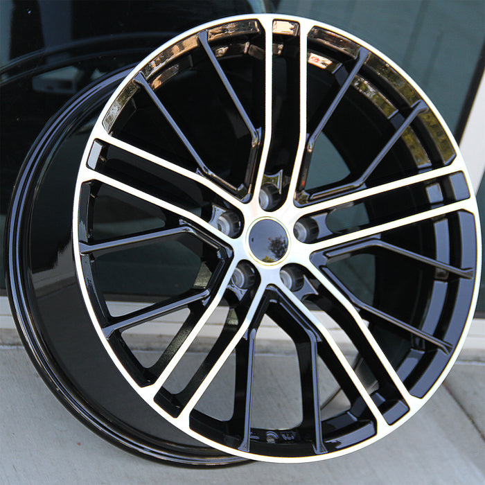 Audi Wheels 1333 20x9 5x112 ET30 Black Machined fit Audi A4 S4 A5 S5 A6 A7 A8 Q3 Q5