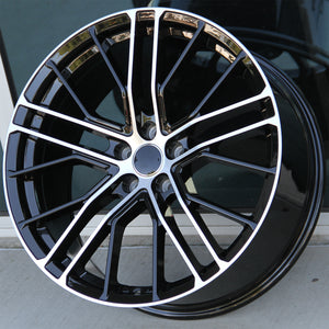 Audi Wheels 1333 20x9 5x112 ET30 Black Machined fit Audi A4 S4 A5 S5 A6 A7 A8 Q3 Q5