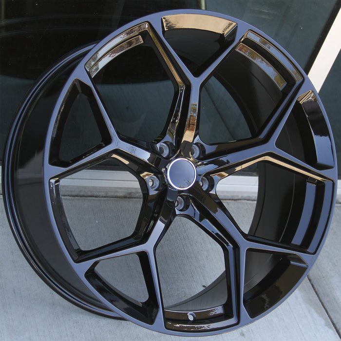 Audi Wheels 1338 21x9 5x112 ET30 Gloss Black fit Audi A5 S5 A6 A7 A8 Q3 Q5