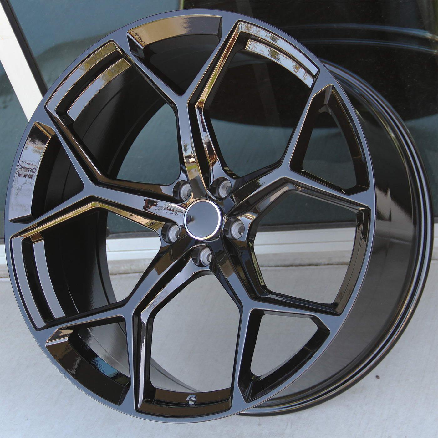 Audi Wheels 1338 22x10 5x112 Gloss Black fit A7 A8 Q5 SQ5 Q7 Q8 SQ7 SQ ...