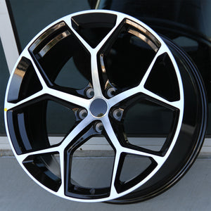 Audi Wheels 1338 19x8.5 5x112 ET35 Black Macined fit Audi A4 S4 A5 S5 A6 A7 A8 Q3 Q5