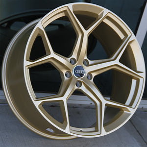 Audi Wheels 1338 22x10 5x112  Matte Neodymium Gold fit A7 A8 Q5 SQ5 Q7 Q8 SQ7 SQ8 RSQ8