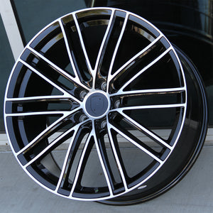 Porsche Wheels 1350 22x10/22x11 5x130 Black Machined fit Cayenne S GTS Turbo