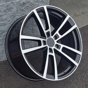 Porsche Wheels 2213 22x10/22x11.5 5x130 Black Machined Face fit Cayenne S GTS Turbo