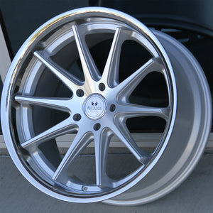 Toyota Wheels 2027 19x8.5/19x9.5 5x114.3 Silver Machined Face Chrome Lip fit Avalon Camry SI200 IS250 ES350