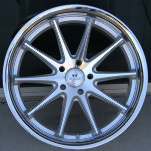 Toyota Wheels 2027 19x8.5/19x9.5 5x114.3 Silver Machined Face Chrome Lip fit Avalon Camry SI200 IS250 ES350