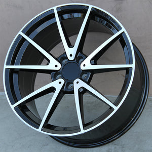 Mercedes Benz Wheels 2139 19x8.5/19x9.5 5x112 Gloss Black Machined fit  C Class E Class 180 200 220 250 280 300 350