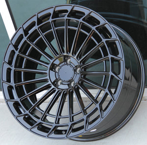 Mercedes Benz Wheels 451 19x8.5/19x9.5 5x112 Gloss Black fit C E CL CLK SLK S Class 300 350 450 550