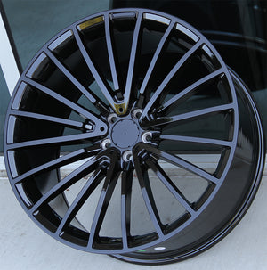 Mercedes Benz Wheels 2054 18x8.5/18x9.5 5x112 Gloss Black fit E CL CLK SLK S SL Class 300 350 450 550