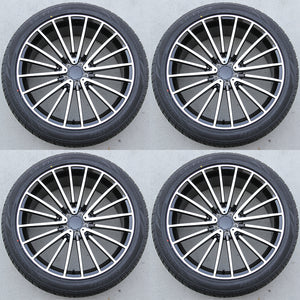 Mercedes Benz Wheels 2054 18x8.5/18x9.5 5x112 Black Machined fit E CL CLK SLK S SL Class 300 350 450 550