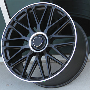 Mercedes Benz Wheels 463 20x8.5/20x9.5 5x112 Matte Black Machined fit E CL CLK SLK S SL Class 300 350 450 550