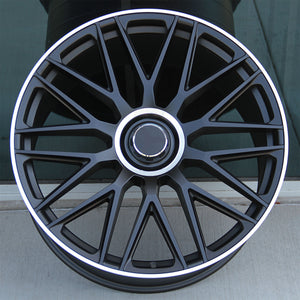 Mercedes Benz Wheels 463 22x9.5/22x11.5 5x112 Black Machined fit ML GL GLE GLS CLASS 450 500 550 43 53 63 AMG