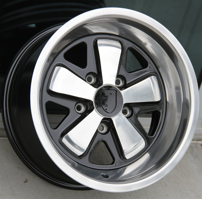 Porsche Wheels 5343 16x7/16x8 5X130 Black Polished fit 911 MK2 2.7 CARRERA 1973-1989