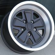 Porsche Wheels 5343 17x7.5/17x9.0 5X130 Matte Black Machined fit 911 Carrera 996 Narrow Body 1990-1998