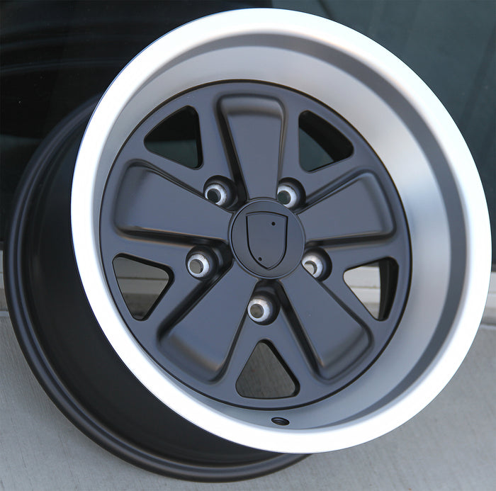 Porsche Wheels 5343 16x7/16x8 5X130 Matte Black Machined fit 911 MK2 2.7 CARRERA 1973-1989