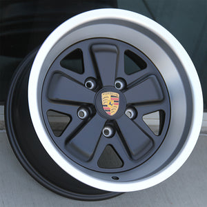 Porsche Wheels 5343 16x7/16x8 5X130 Matte Black Machined fit 911 MK2 2.7 CARRERA 1973-1989