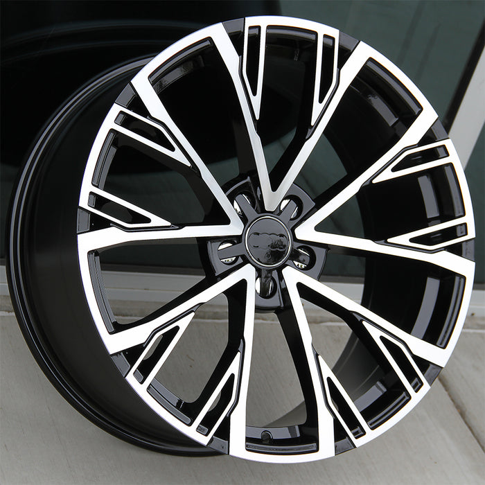 Audi Wheels 551 22x9.5 5x112 ET20 Gloss Black Machined Fit Audi A7 S7 A8 S8 RS6 RS7 SQ5 SQ7 SQ8 Q7 Q8