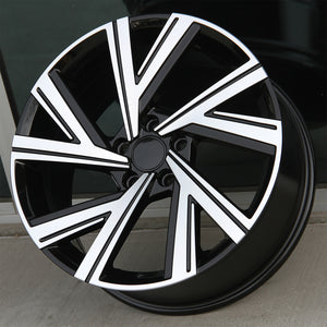 Volkswagen Wheels 5885 18x8.0 5x112 Black Machined fit Jetta Passat GTI CC Golf