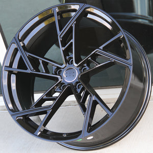 Audi Wheels 809 20x9 5x112 Gloss Black fit A4 S4 A5 S5 A6 S6 A7 A8 Q3 Q5 TT RS5