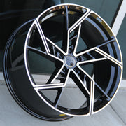 Audi Wheels 809 20x9 5x112 Black Machined fit A4 S4 A5 S5 A6 S6 A7 A8 Q3 Q5 TT RS5