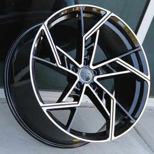 Audi Wheels 809 20x9 5x112 Black Machined fit A4 S4 A5 S5 A6 S6 A7 A8 Q3 Q5 TT RS5