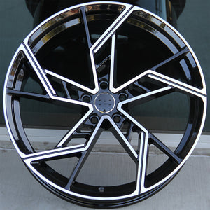 Audi Wheels 809 21x9.5 5x112 Black Machined fit A5 S5 A6 S6 A7 A8 Q3 Q5 SQ5