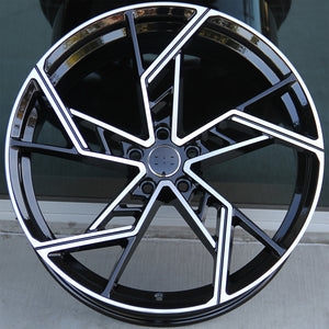 Audi Wheels 809 20x9 5x112 Black Machined fit A4 S4 A5 S5 A6 S6 A7 A8 Q3 Q5 TT RS5