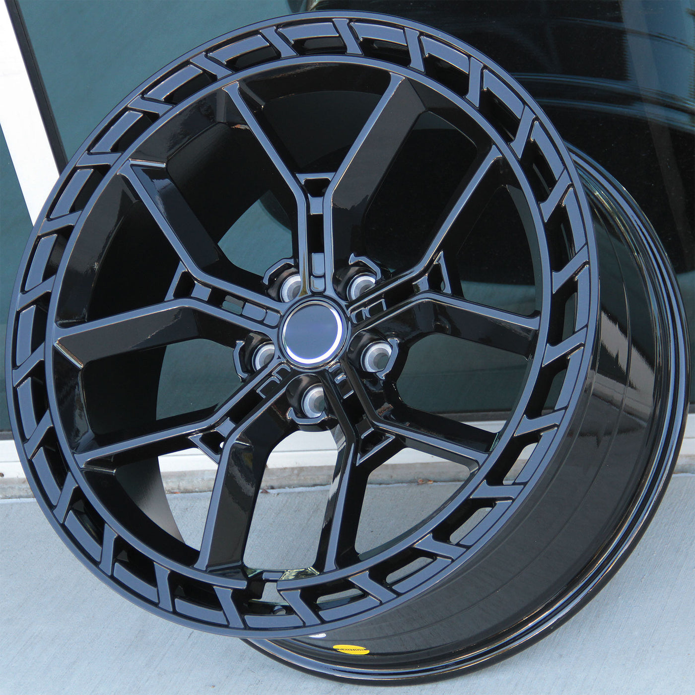Land Rover Wheel Back Land Rover Wheels 837 22x10 5x120 Gloss Black fit Range Rover Sport SV ...