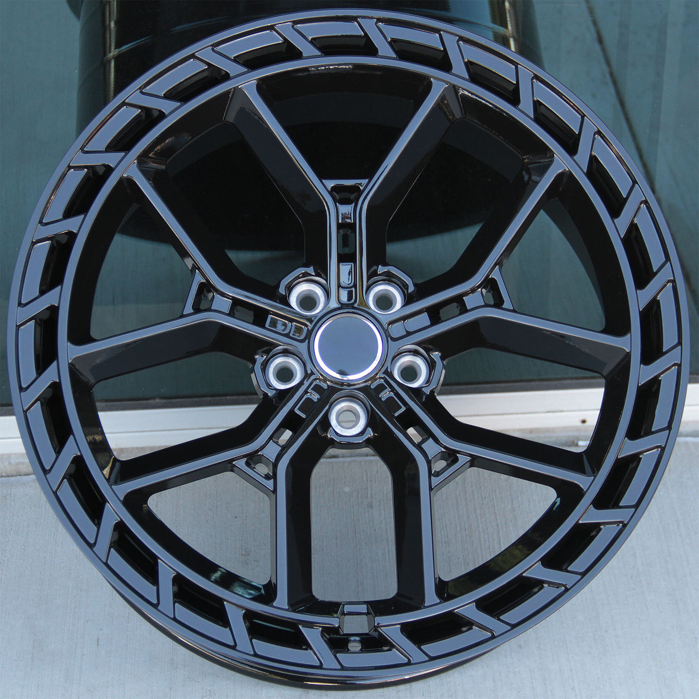 Land Rover Wheel Back Land Rover Wheels 837 22x10 5x120 Gloss Black fit Range Rover Sport SV ...
