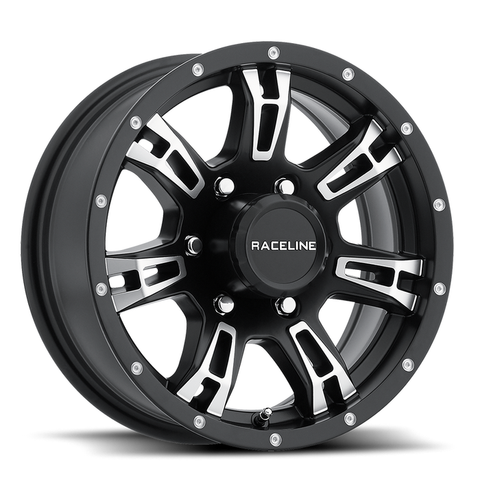 Raceline Wheels 840-Arsenal Satin Black Machined Face