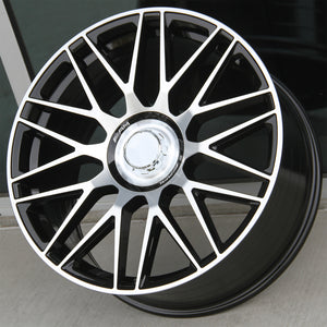 Mercedes Benz Wheels 9141 20x8.5/20x9.5 5x112 Black Machined fit CL S E Class 350 450 500 550 63 AMG