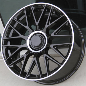 Mercedes Benz Wheels 463 20x8.5/20x9.5 5x112 Gloss Black Machined fit E CL CLK SLK S SL Class 300 350 450 550