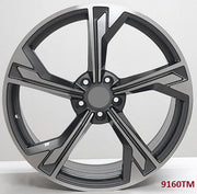 Audi Wheels 9160TM 19x8.5 5x112 Gunmetal Machined fit A3 S3 A4 S4 A5 S5 A6 Q3 Q5 RS