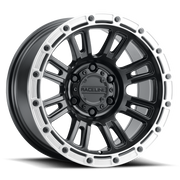 Raceline Wheels 956BS-Compass Satin Black Silver Ring
