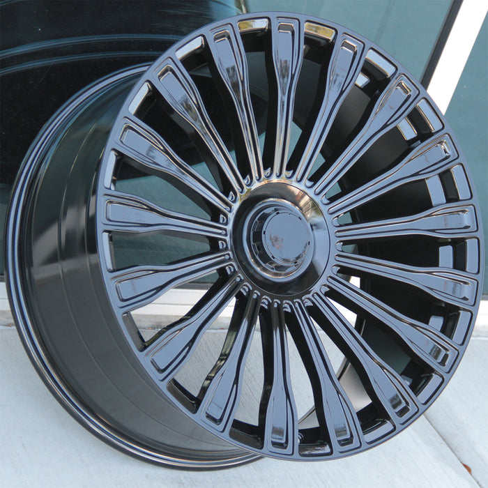 Mercedes Benz Wheels 9994 20x8.5/20x9.5 5x112 Gloss Black fit E CL CLK SLK S SL Class 300 350 450 550