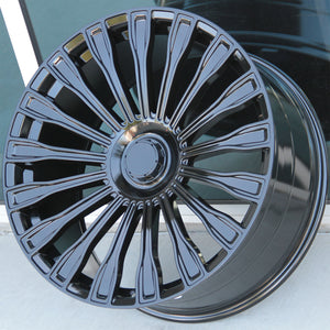 Mercedes Benz Wheels 9994 22x9/22x10 5x112 Gloss Black fit S CL Class 350 400 450 500 550
