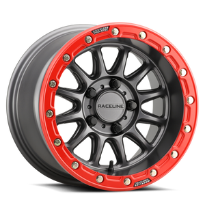 Raceline Wheels A14GR-Alpha Satin Gunmetal red Ring