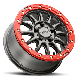 Raceline Wheels A14GR-Alpha Satin Gunmetal red Ring