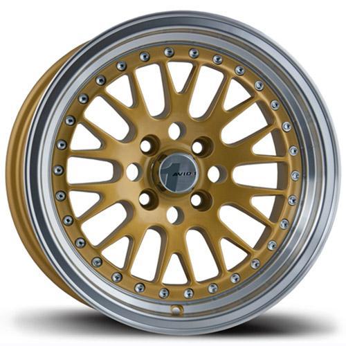 AVID1 Wheels AV12 Gold   Machined Lip