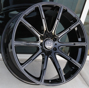 Mercedes Benz Wheels 9996 22x10 5x130 Gloss Black fit G Class G350 G400 G450 G500 G550
