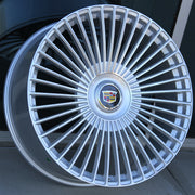 Cadillac Wheels CD02 26x10 6x139.7 Silver Machined Face fit Escalade Platinum